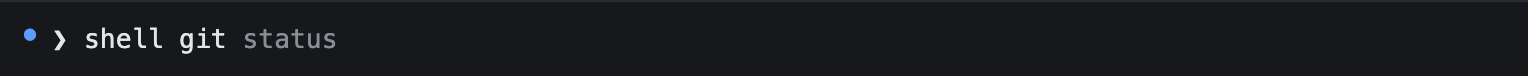 The command bar showing typed text continued by a greyed ghost-text suggestion.
