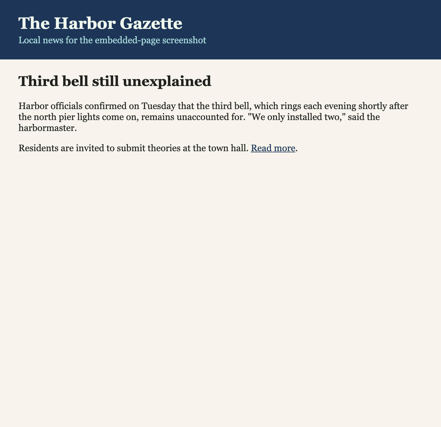 A page tab showing a live web page embedded in the app.